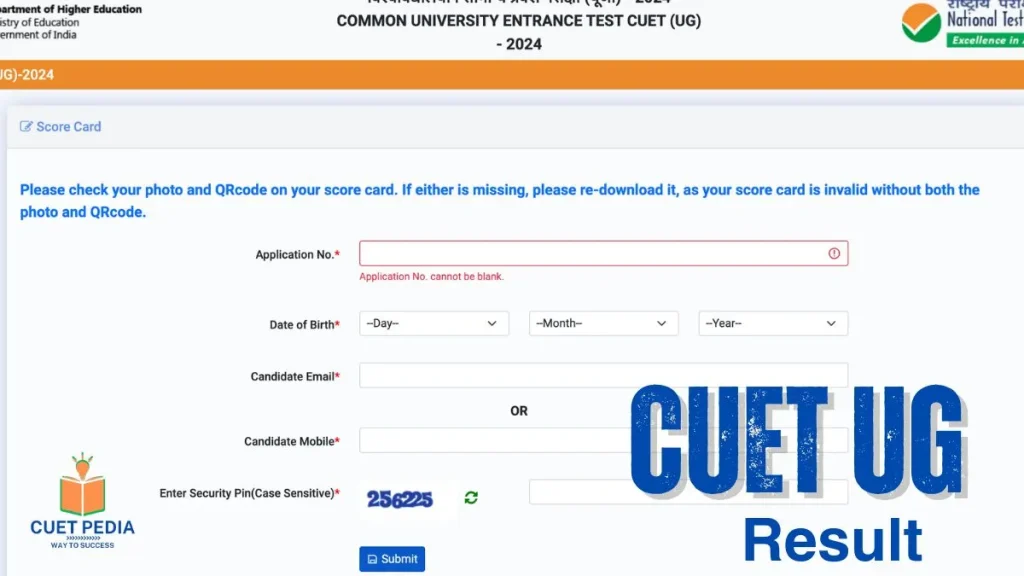 CUET UG Scorecard